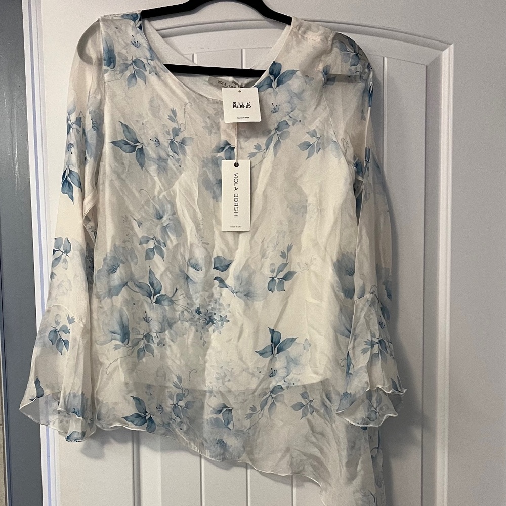 Viola Borghi long sleeve silk blouse